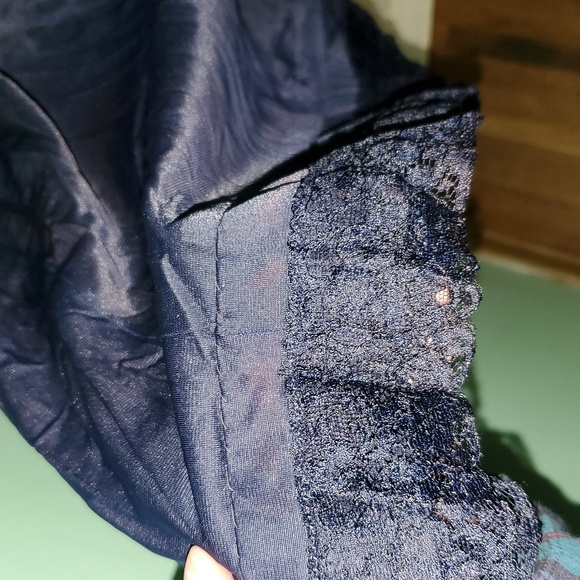 Vintage 40s 50s Seamprufe Floral Lace Nylon Nightgown Slip Dress - Picture 5 of 12